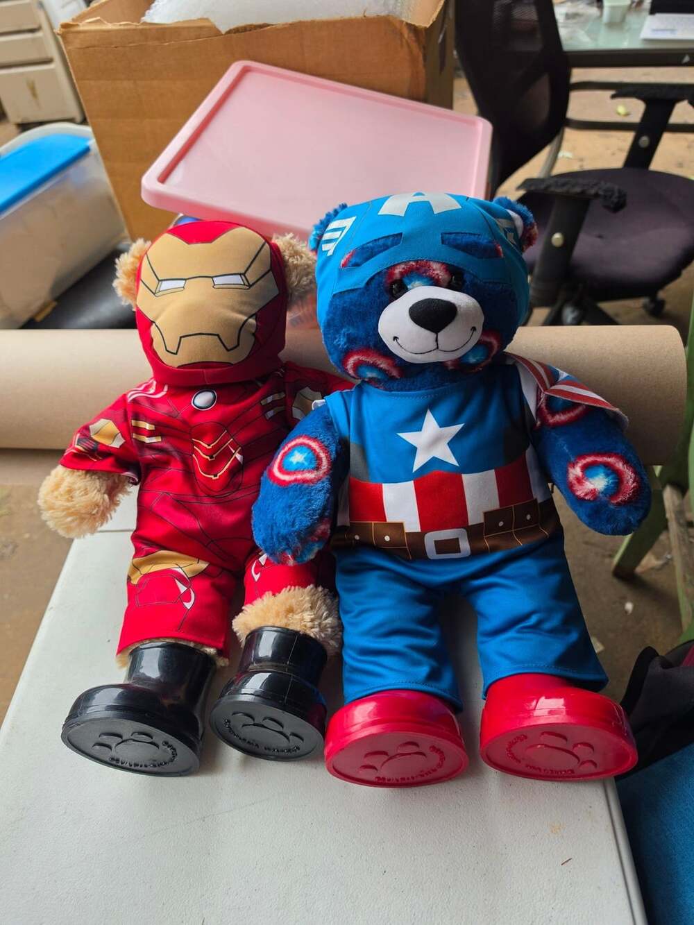 Build-A-Bear Marvel Avengers Captain America & Iron Man Plush Set